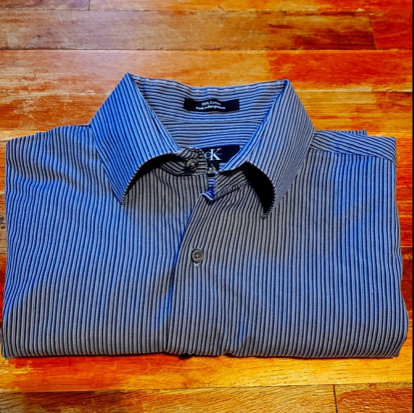 CALVIN KLEIN: Dress Shirt. 16.5, 33, Size- Large - Picture 2 of 9